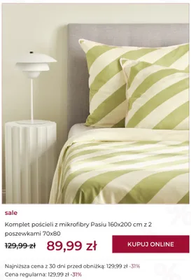 Komplet pościeli z mikrofibry Pasiu Home&You 160x200 cm z 2 poszewkami 70x80 promocja w home&you