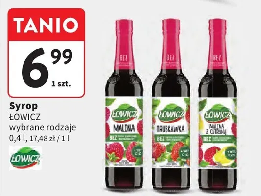 Syrop wybrane rodzaje promocja w Intermarche
