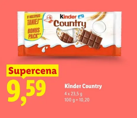 Kinder Country 4-pak promocja w Lidl
