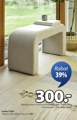 Ławka TUEN promocja w Jysk