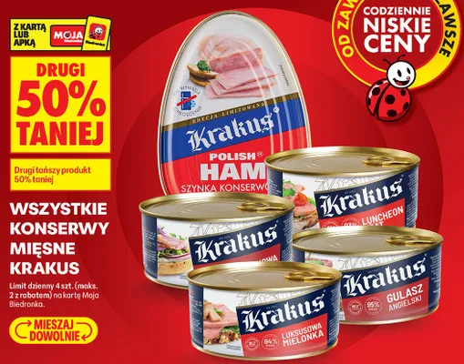 Szynka konserwowa Krakus promocja w Biedronka