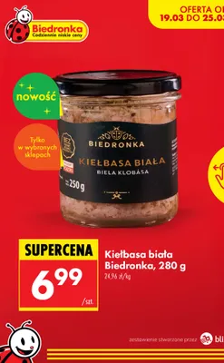 Kiełbasa biała promocja w Biedronka