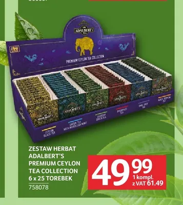 Zestaw herbat Adalbert's Premium Ceylon Tea Collection promocja w Selgros