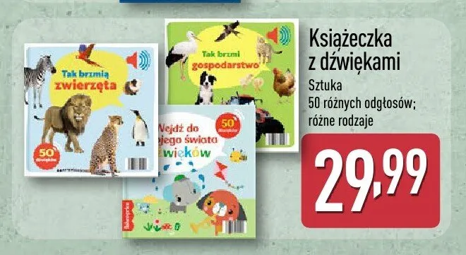 Książeczka z dźwiękami promocja w Aldi