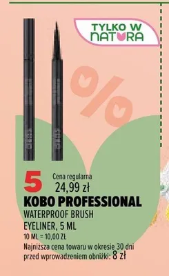 Eyeliner Kobo Professional Waterproof Brush promocja w Drogerie Natura