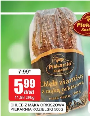 Chleb z mąką orkiszową Piekarnia Kozielski promocja w Bingo