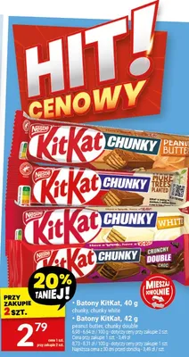 Batony KitKat Chunky crunchy double choc promocja w Twój Market