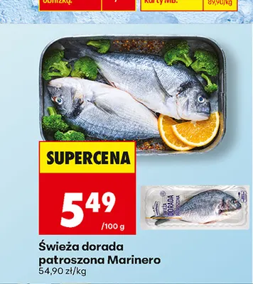 Świeża dorada patroszona Marinero promocja w Biedronka