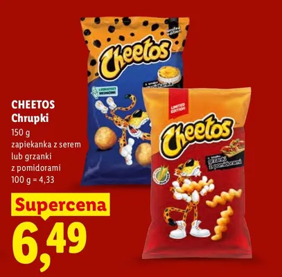 Chrupki o smaku zapiekanki z serem Cheetos promocja w Lidl