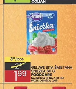Bita śmietana Śnieżka Gellwe promocja w Wafelek