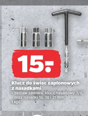 Klucz do świec zapłonowych z nasadkami Techliner promocja w Netto