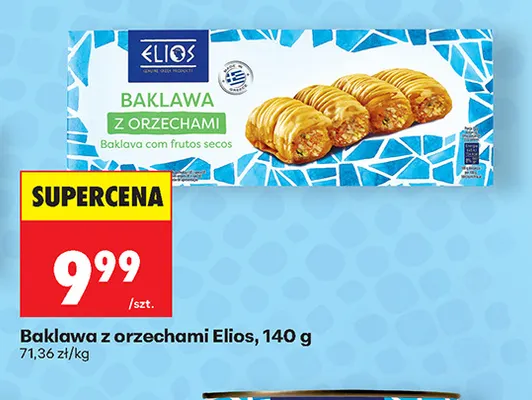 Baklawa z orzechami Elios promocja w Biedronka