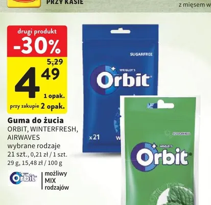 Guma do żucia Orbit Winterfresh promocja w Intermarche
