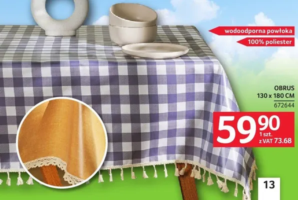 Obrus 130 x 180 cm promocja w Selgros