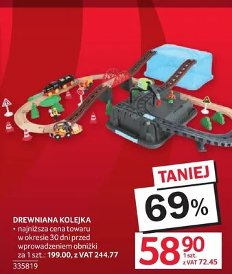 Drewniana kolejka promocja w Selgros