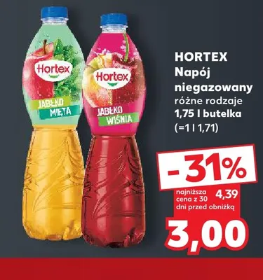 Napój niegazowany jabłko wiśnia Hortex promocja w Kaufland