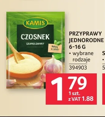 Czosnek granulowany Kamis promocja w Selgros