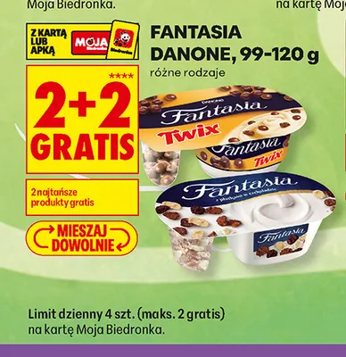 Jogurt Fantasia Danone promocja w Biedronka