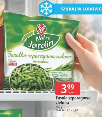 Fasola szparagowa zielona mrożona promocja w Leclerc