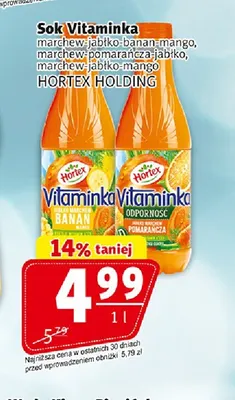 Sok Vitaminka marchew-jabłko-mango promocja w Prim Market