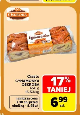 Ciasto Cynamonka Oskroba promocja w Carrefour