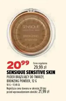 Puder brązujący do twarzy Bronzing Powder Sensique Sensitive Skin promocja w Drogerie Natura