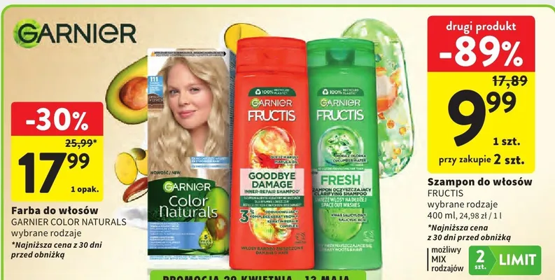 Farba do włosów Garnier Color Naturals promocja w Intermarche