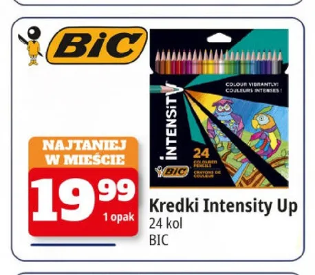 Kredki BIC Intensity Up 24 kolory promocja w Leclerc