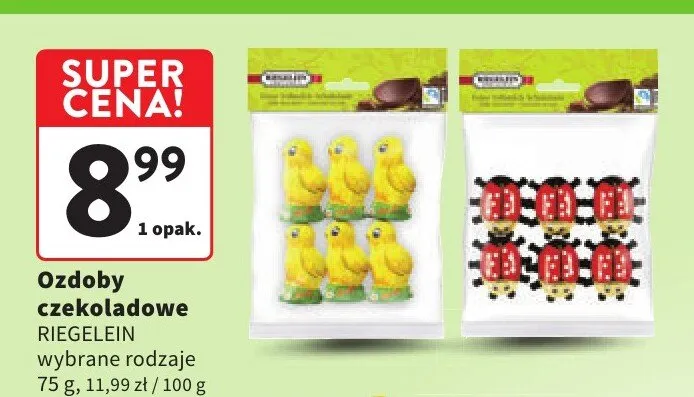 Ozdoby czekoladowe wybrane rodzaje promocja w Intermarche