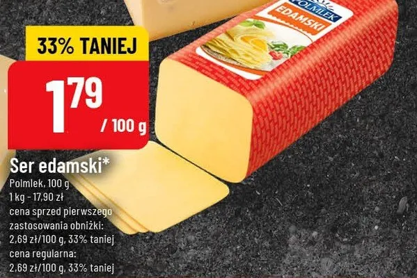 Ser edamski Polmlek promocja w POLOmarket