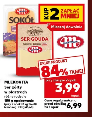 Ser żółty w plastrach Sokół Mlekovita promocja w Kaufland