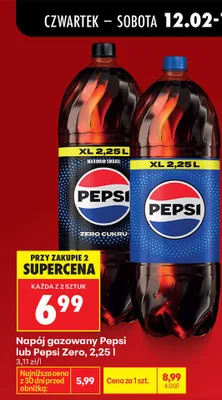 Napój gazowany Pepsi Zero promocja w Biedronka