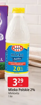 Mleko Polskie Mlekovita 2% promocja w Leclerc