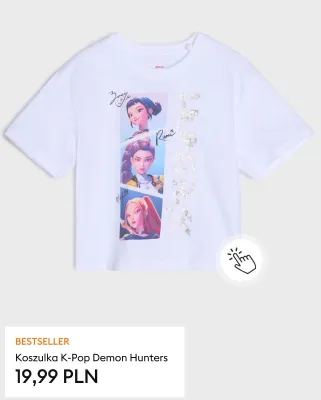 Koszulka K-Pop Demon Hunters Netflix promocja w Sinsay