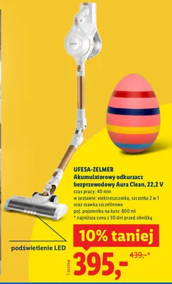 Akumulatorowy odkurzacz bezprzewodowy Aura Clean promocja w Lidl
