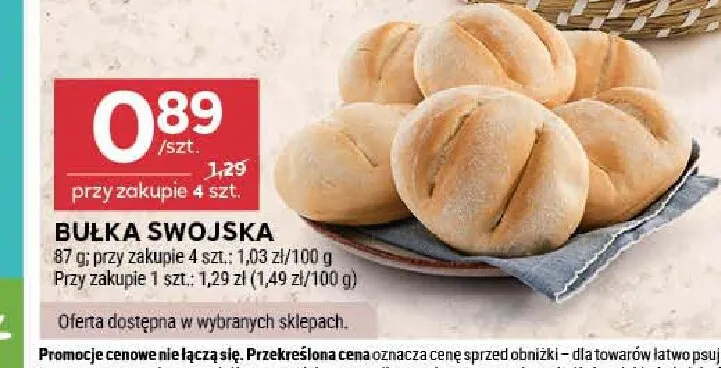Bułka swojska promocja w Stokrotka