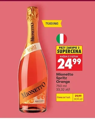 Wino Mionetto Spritz Orange promocja w Biedronka