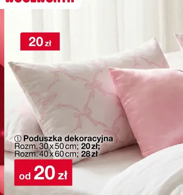 Poduszka dekoracyjna 40 x 60 cm promocja w Woolworth