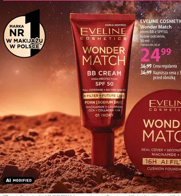 Krem BB z SPF50 Wonder Match Eveline Cosmetics promocja w Hebe