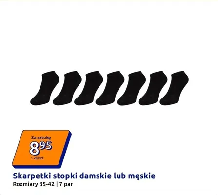 Skarpetki stopki damskie lub męskie, 7-pak promocja w Action