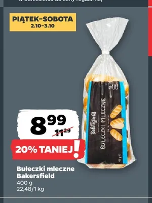 Bułeczki mleczne Bakersfield promocja w Netto