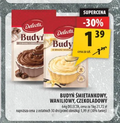 Budyń śmietankowy Delecta promocja w Arhelan
