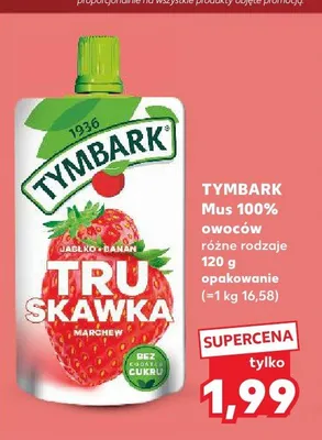 Mus 100% owoców Tymbark promocja w Kaufland