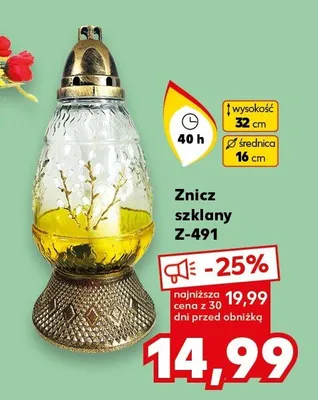 Znicz szklany Z-491 promocja w Kaufland