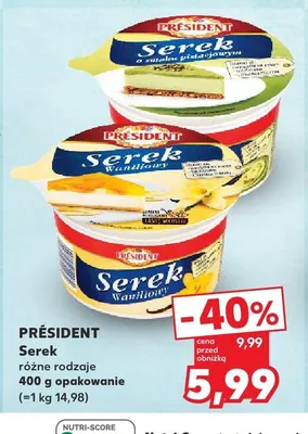 Serek Président o smaku waniliowym promocja w Kaufland