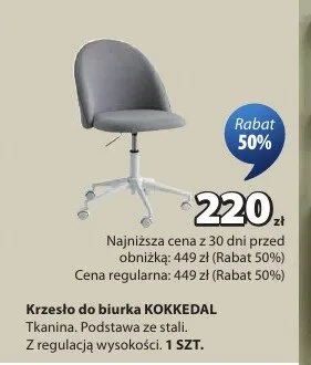 Krzesło do biurka KOKKEDAL promocja w Jysk