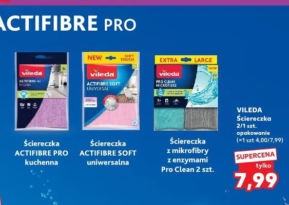 Ściereczka Actifibre Pro kuchenna Vileda promocja w Kaufland