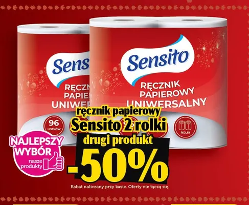 Ręcznik papierowy Sensito 2-pak promocja w TOPAZ