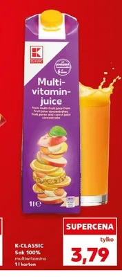 Sok 100% multiwitamina K-Classic promocja w Kaufland