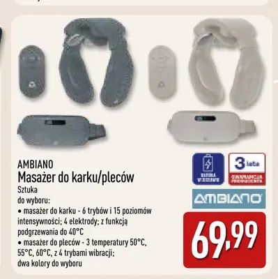 Masażer do karku Ambiano promocja w Aldi